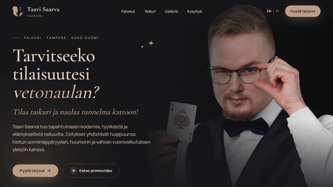 Kuvakaappaus: Taikuri Taavi Saarva